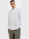 Long-sleeved Linen Shirt White