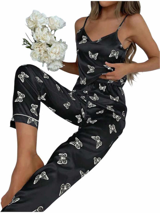Woman's Fashion Summer Women's Pyjama Set Black