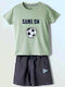 Kids' Set with Shorts Summer 2pcs Khaki