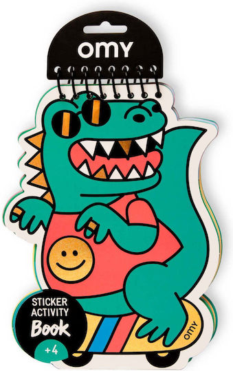 Omy Painting - Activity Book with Stickers Dino for Children 4+ years old Years