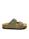 Women's Flat Sandals Anatomic Flatforms Afelpado Light Kaki