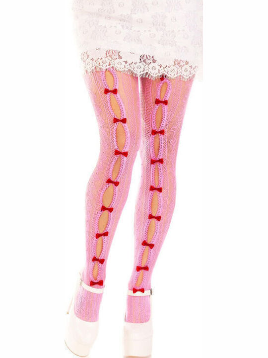 Leg Avenue Heart & Bows Sexy Κάλτσες Ροζ