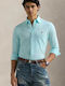 Long-sleeved Shirt Soft Aqua