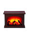 Decorative Lantern Fireplace Bronze 28x12x20cm Battery Operated