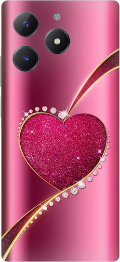 Shining Heart Silicone Case for Realme C61 4G