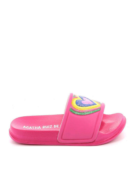 Agatha Ruiz De La Prada Παιδικές Σαγιονάρες Slides Φούξια Agatha Ruiz De La Prada Παιδικές Σαγιονάρες Slides Φούξια