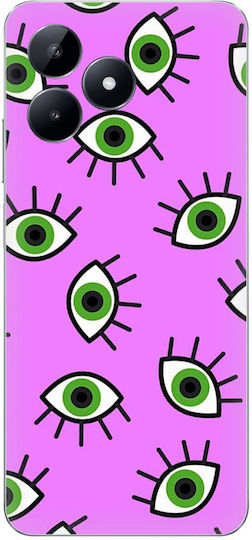 Eyes In Purple Silicone Case Θήκη Realme Note 50