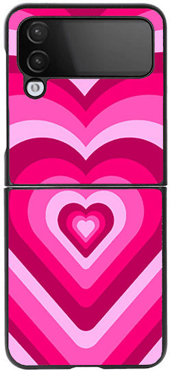 Premium Protective Hard Case Hearts Pink Θήκη Samsung Galaxy Z Flip 4 Black