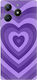 Purple Hearts Silicone Case for Realme C61 4G