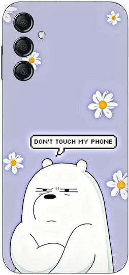 Husă din silicon cu ursuleț "Don't Touch My Phone" pentru Samsung Galaxy M35 5G