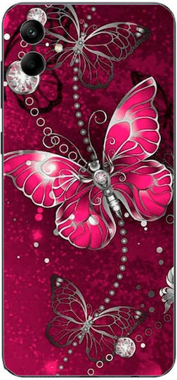 Butterfly Silicone Case Θήκη Samsung Galaxy A04 Fuchsia