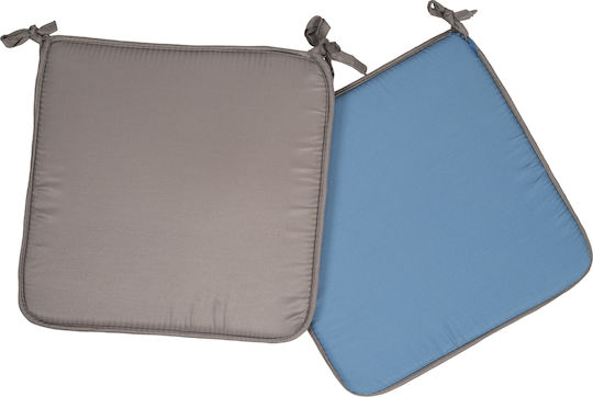 Kipper Reli Garden Chair Cushions Blue Grey 38x38cm