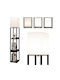 Costway Floor Lamp H159.5xW26cm. with Socket for Bulb E27 Black