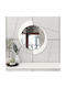 Megapap Sevilla Wall Mirror Oval with White Wooden Frame 69x59.2cm 1pcs