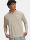 Athletic Long Sleeve Khaki Blouse