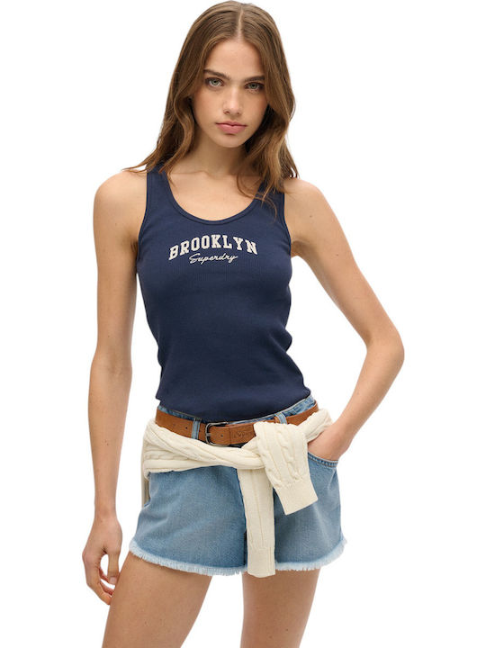 Superdry Γυναικεία Μπλούζα Αμάνικη Blue