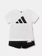 Kinder-Set mit Shorts Sommer 2Stück White, Black Essentials