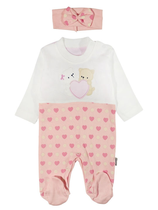 Annora Baby Baby Bodysuit Long-Sleeved Pink