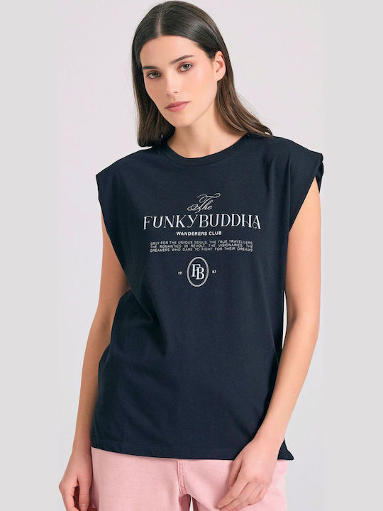 Funky Buddha Γυναικείο T-shirt Μαύρο