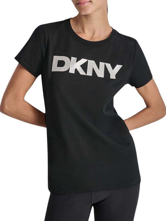 DKNY Лого Блуза Черно / Сребърно