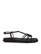 Sandale Casual Damă Din Piele Negre
