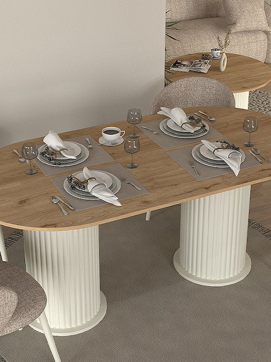 Bohema Tisch Speisesaal Holz Ivory - Sepet Oak 180x90x77.7cm