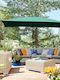 Quadratischer Aluminium-Garten- und Terrassen-Sonnenschirm Grün 2x3m