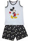 Disney Kids' Pajamas Summer Black Mickey