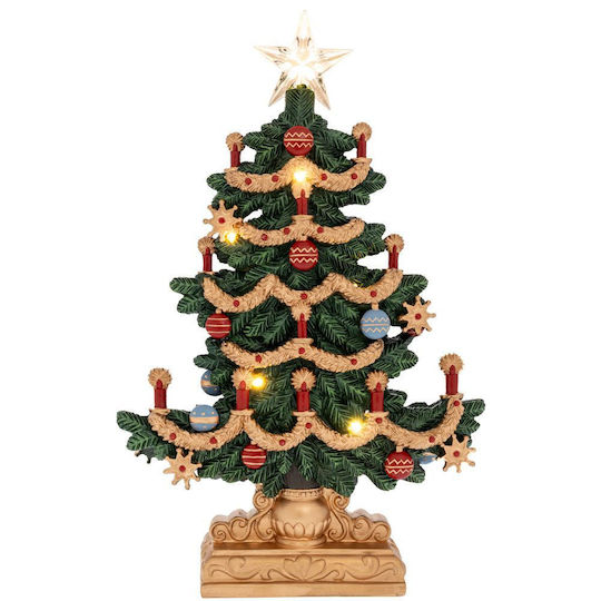 Christmas Decorative Illuminated Plastic Tree 48.5cm Green Tree