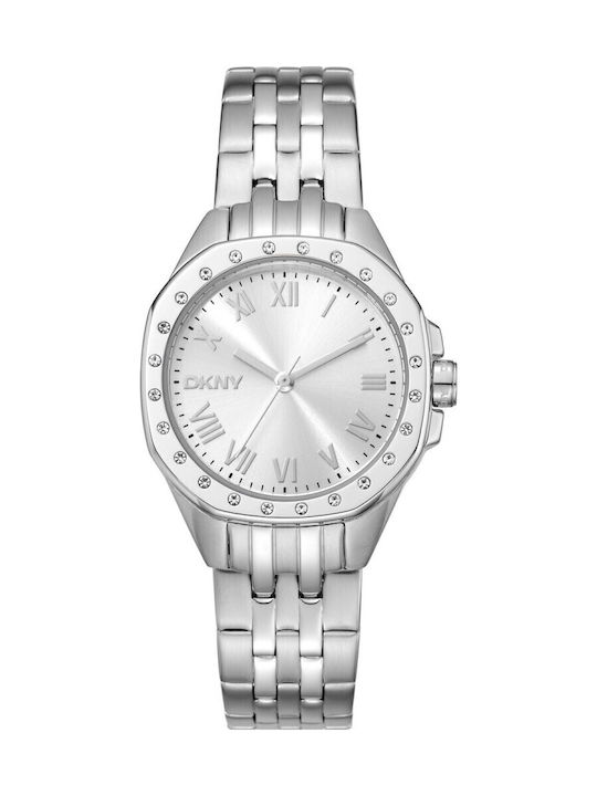 DKNY Brooklyn Mini Womens Watch 30mm Battery with Silver Stainless Steel Bracelet