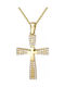 Papoulidis Jewellery Women's Gold Cross 14K Double Sided