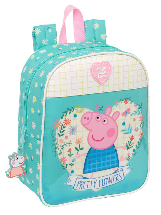 Ghiozdane Scoala Peppa Pig Pretty Flowers Galben Menta 22 X 27 X 10 Cm
