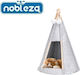 Конична котешка палатка с дървена рамка в сиво Nobleza Nobleza