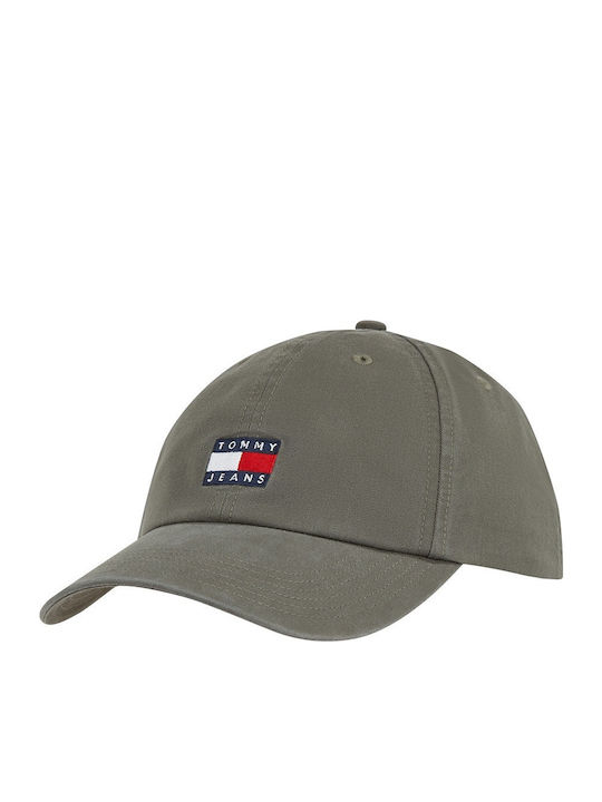 Tommy Jeans Unisex Καπέλο Heritage Baseball Cap Am0am12020-mrh Χακί