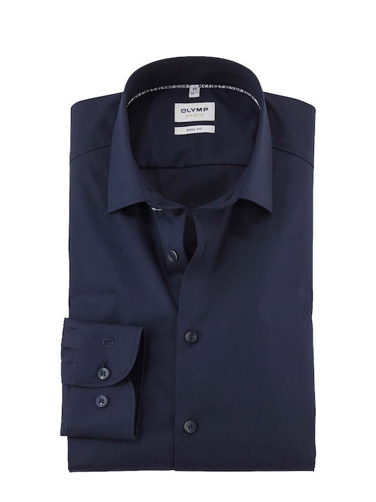 Olymp Level 5 Body Fit Long-sleeved Shirt Blue