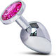 SMD Butt Πρωκτική Σφήνα Small Silver / Pink Dia...