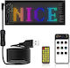 Flexible LED Car Sign RGB BT Animated Images Text via App 16x64mp 10x37cm