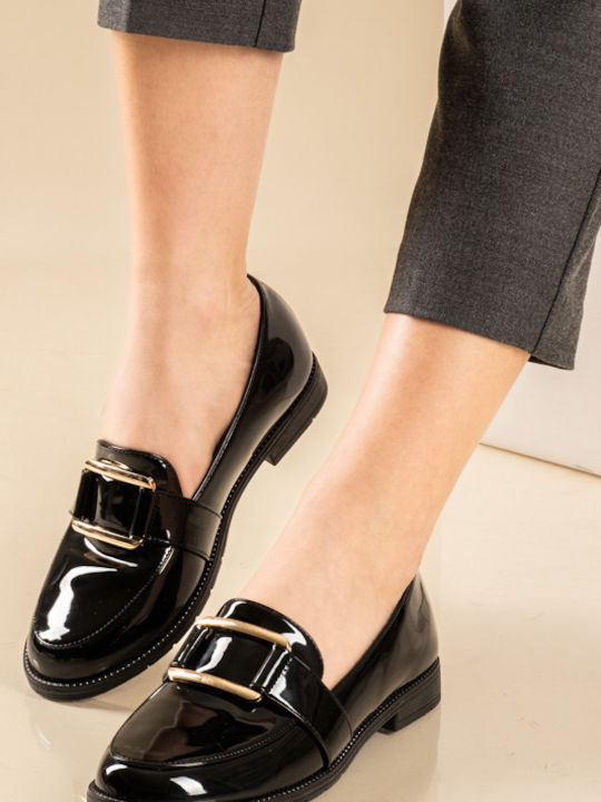 The Shoemart Λουστρίνι Γυναικεία Loafers σε Μαύ...