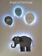 Kids Wooden Wall Lights "Elephant Balloons"