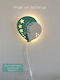 Kinder-Wandlampe aus Holz "Ballon Sterne" Elektrisch
