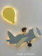 Kinder-Wandlampe aus Holz "Flugzeug-Ballon"