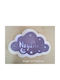 Children's Wooden Wall Light "Double Cloud" Name