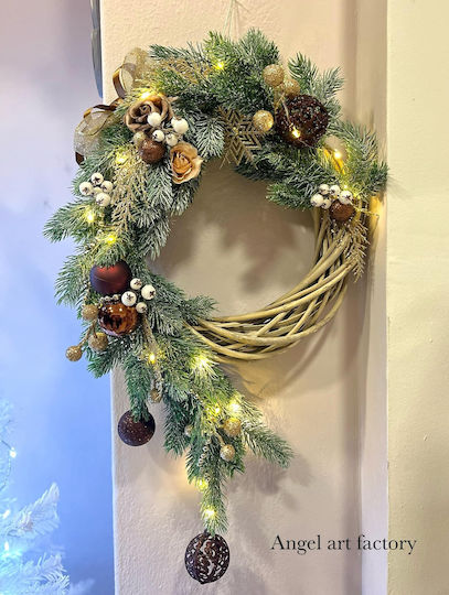 Weihnachtsdekoration Kranz Beleuchtet mit Durchmesser 60cm.