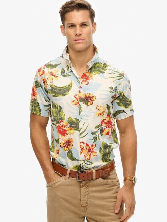 Superdry Hawaiian Print Short Sleeve Shirt Flor...