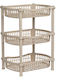 Kitchen Rack Plastic 3 Tiers Beige 41x31x54cm