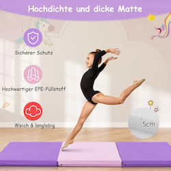 Costway Trainingsmatte Pilates Lila (180x60x5cm)