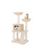 Costway Kratzbaum Katzenbäume Beige 4 Ebenen