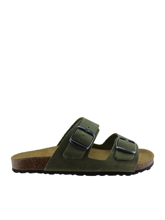 Adam's Shoes Δερμάτινα Ανδρικά Σανδάλια σε Πράσ...