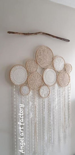 Handmade Dreamcatcher Wall Decor Made of Fabric