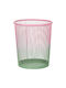 Metal Office Waste Bin 8.5 L Pink Green Ombre Color Diameter 23 Cm X Height 27 Cm